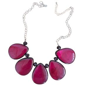 STATEMENT NECKLACE ~ Elegant Purple Statement Piece Choker Necklace 14”